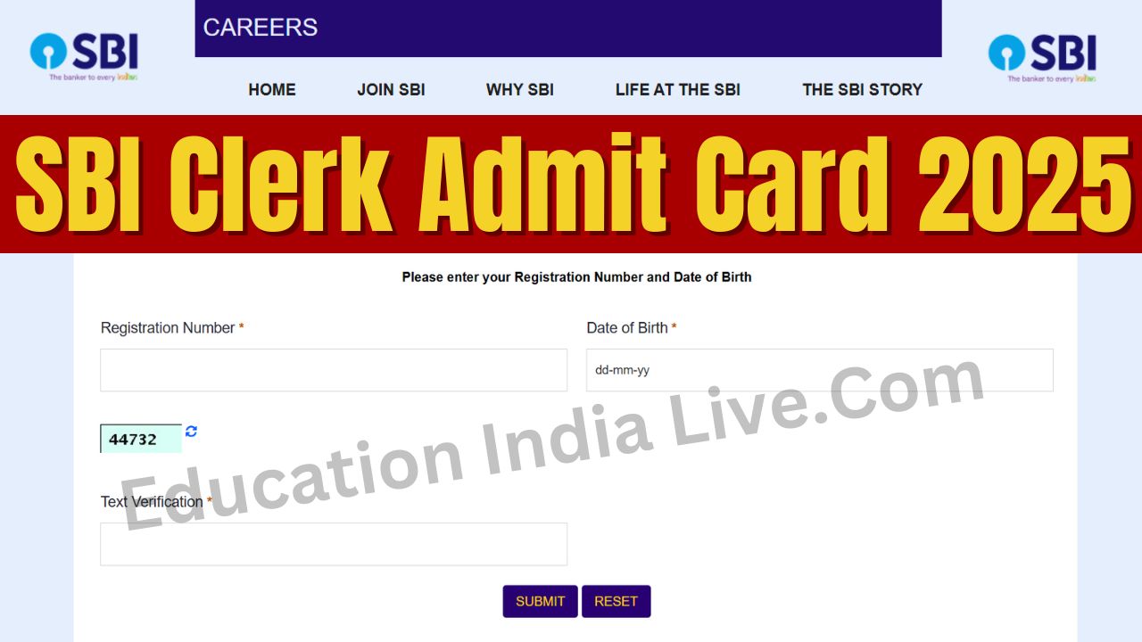 SBI Clerk Prelims Admit Card 2025