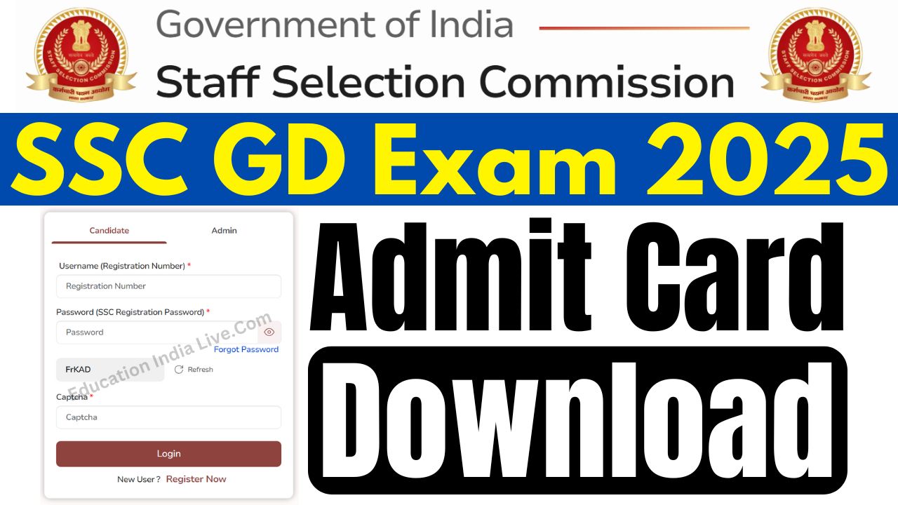 SSC GD Admit Card 2025 Download Link